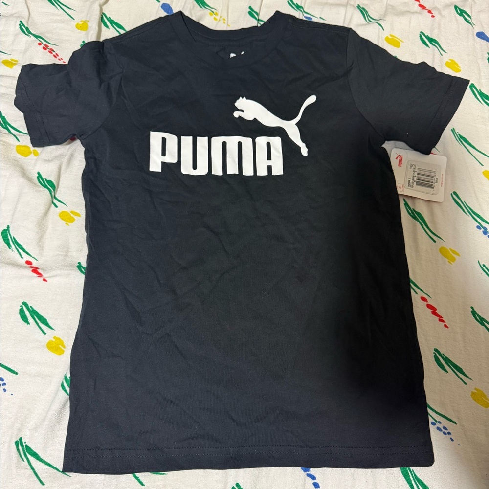 Kids Puma Black T-Shirt - Picture 1 of 2